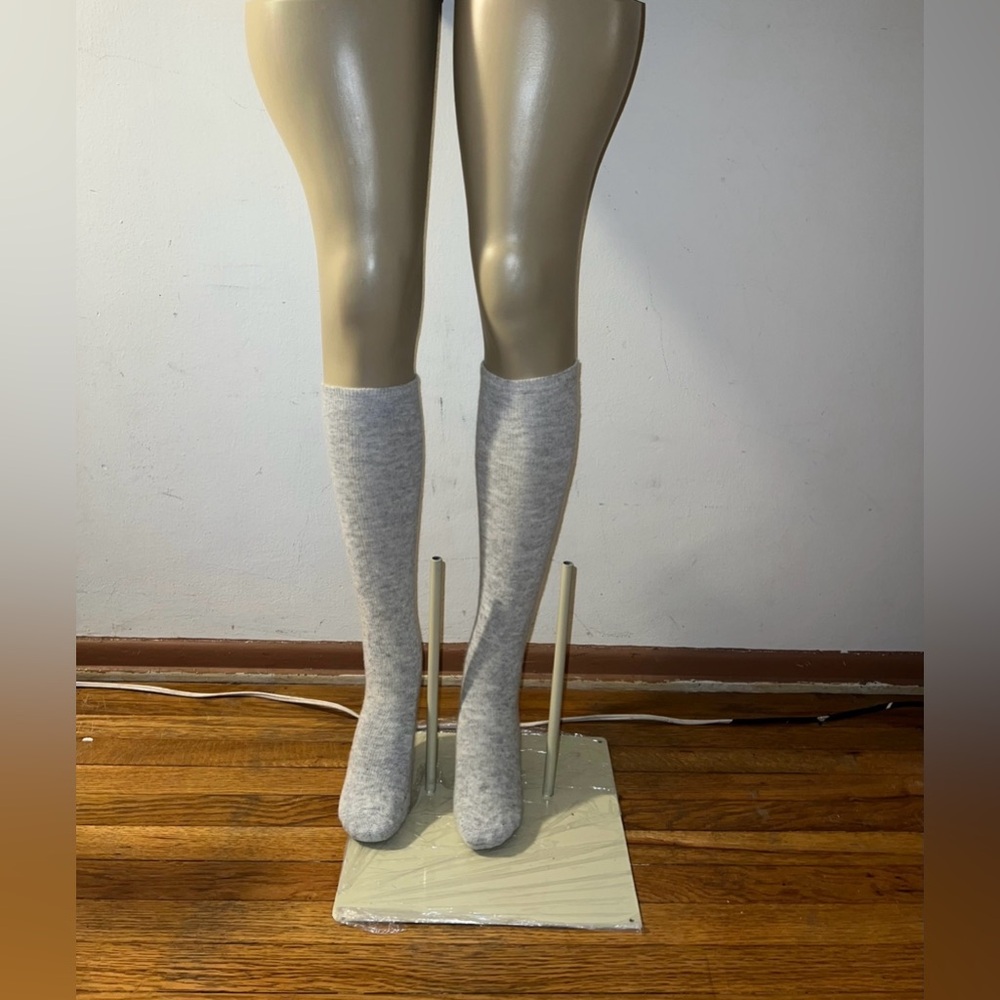 Grey Cozy Knee High Socks